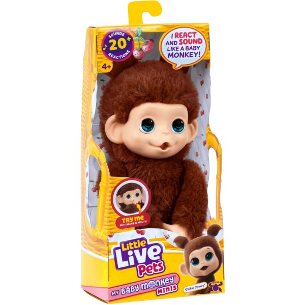 Фото - Интерактивная игрушка Moose Обезьяна  Чики Черри Коричневого (26765)